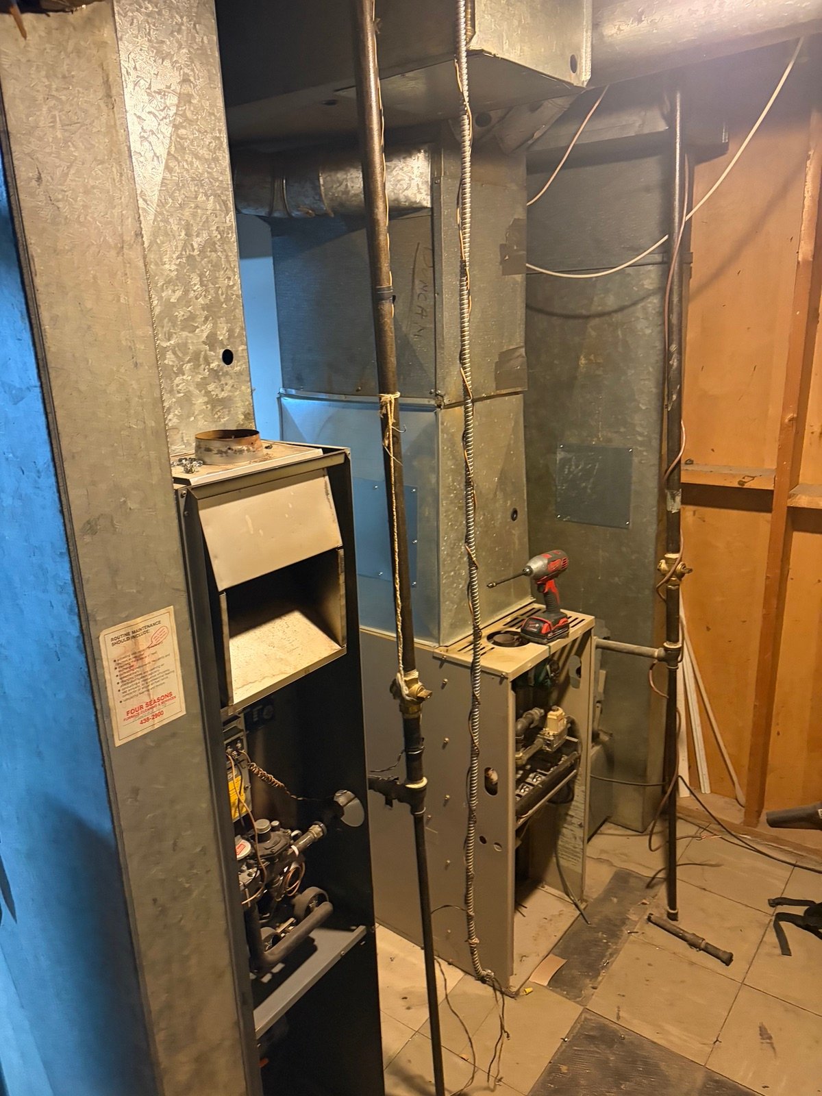 Furnace repair inspection photo from Jackson Heating and Cooling